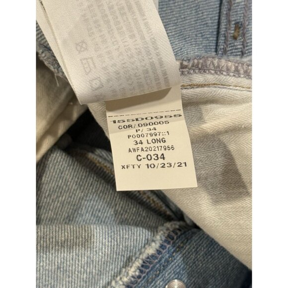 NWT Abercrombie & Fitch Womens 34 High Rise Dad Crisscross Light Wash Jeans 18L - Picture 9 of 12